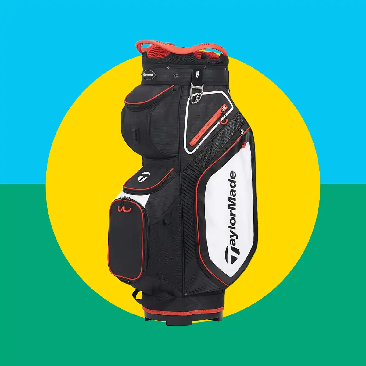 Diseño gráfico con imagen de una bolsa de golf para carro destacado