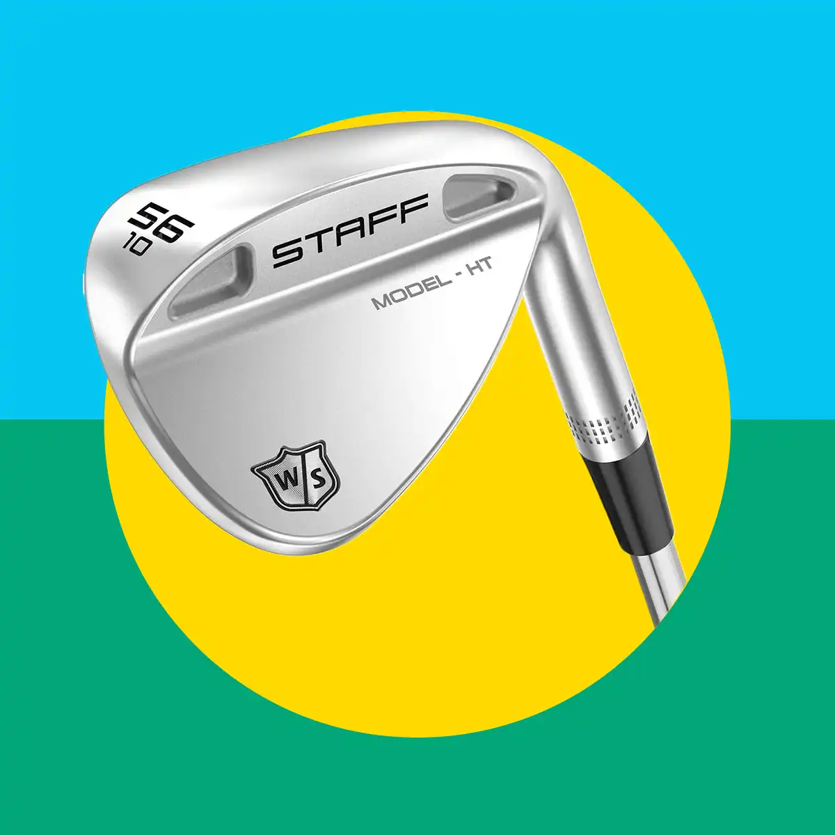 Diseño gráfico con imagen de palo de golf wedge destacado