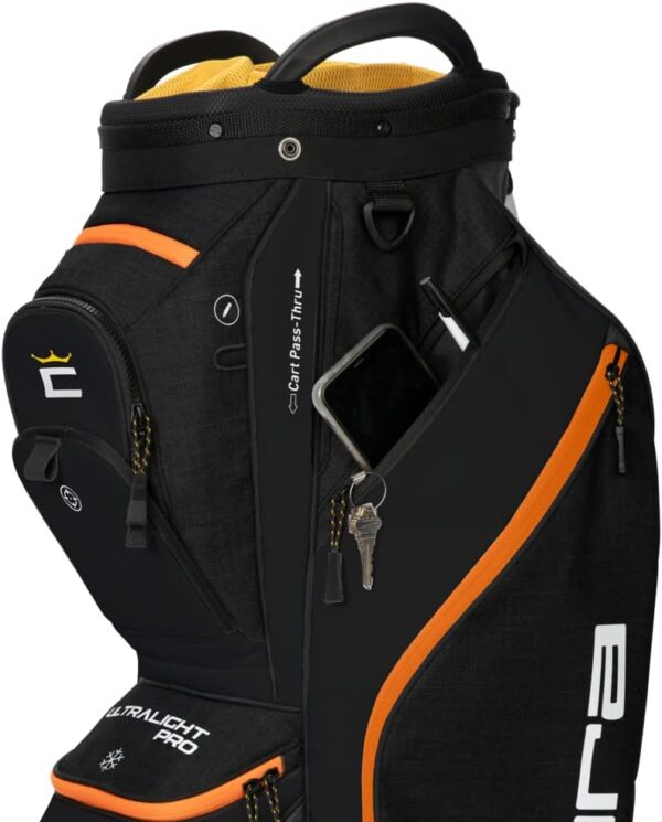 Bolsa de golf para carro Cobra Ultralight Pro ligera color Fusión de oro negro - Imagen 4