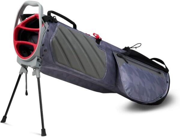 Bolsa de golf con tripode Callaway Par 3 HD impermeable, para carro, tipo lápiz color Cahrcoal Houndstooth/Red - Imagen 4