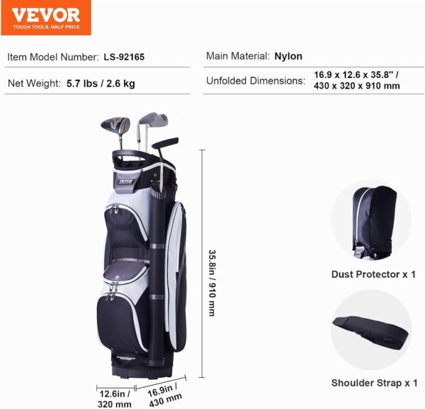 Bolsa de golf para carro Vevor  impermeable color Negro - Imagen 7