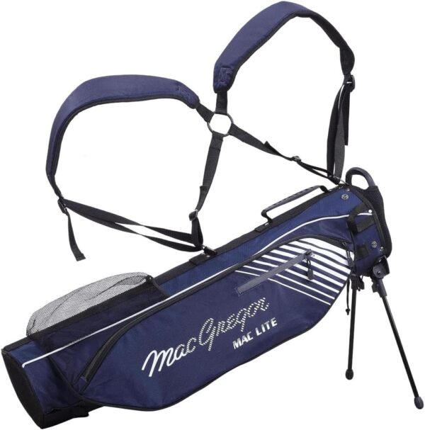 Bolsa de golf con tripode Macgregor Mactec 4 impermeable, ligera, tipo lápiz color azul marino