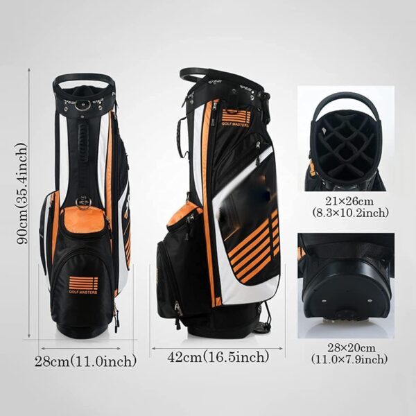 Bolsa de golf con tripode Prujoy  impermeable, para carro color Orange - Imagen 4