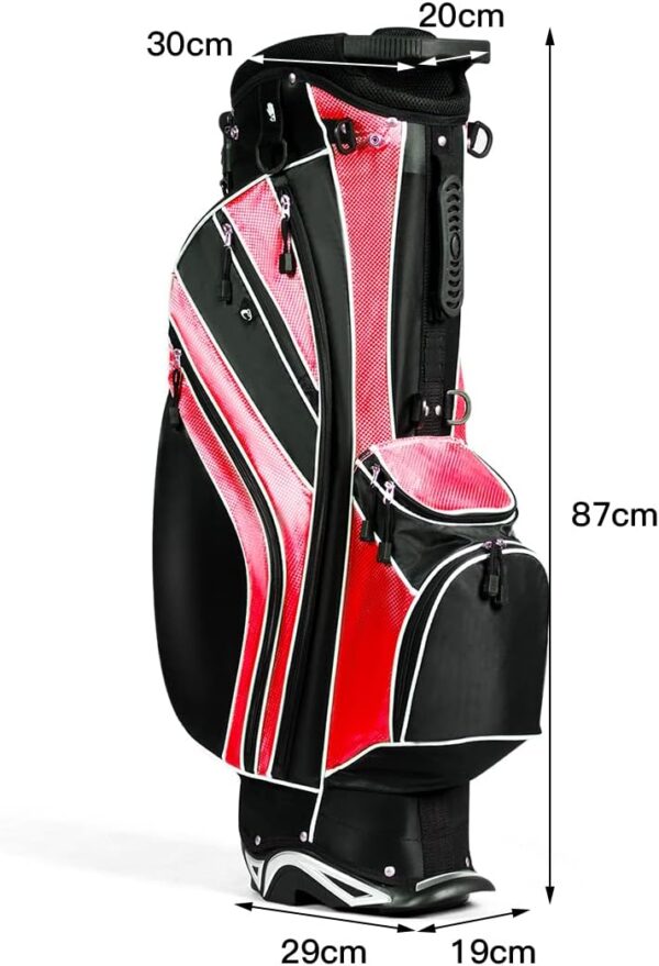 Bolsa de golf para carro Goplus  ligera color rojo - Imagen 3