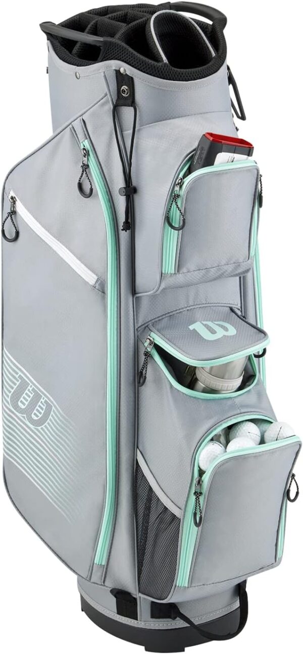 Bolsa de golf para carro Wilson Prostaff Cart  color Jade (Gris/Blanco) - Imagen 2