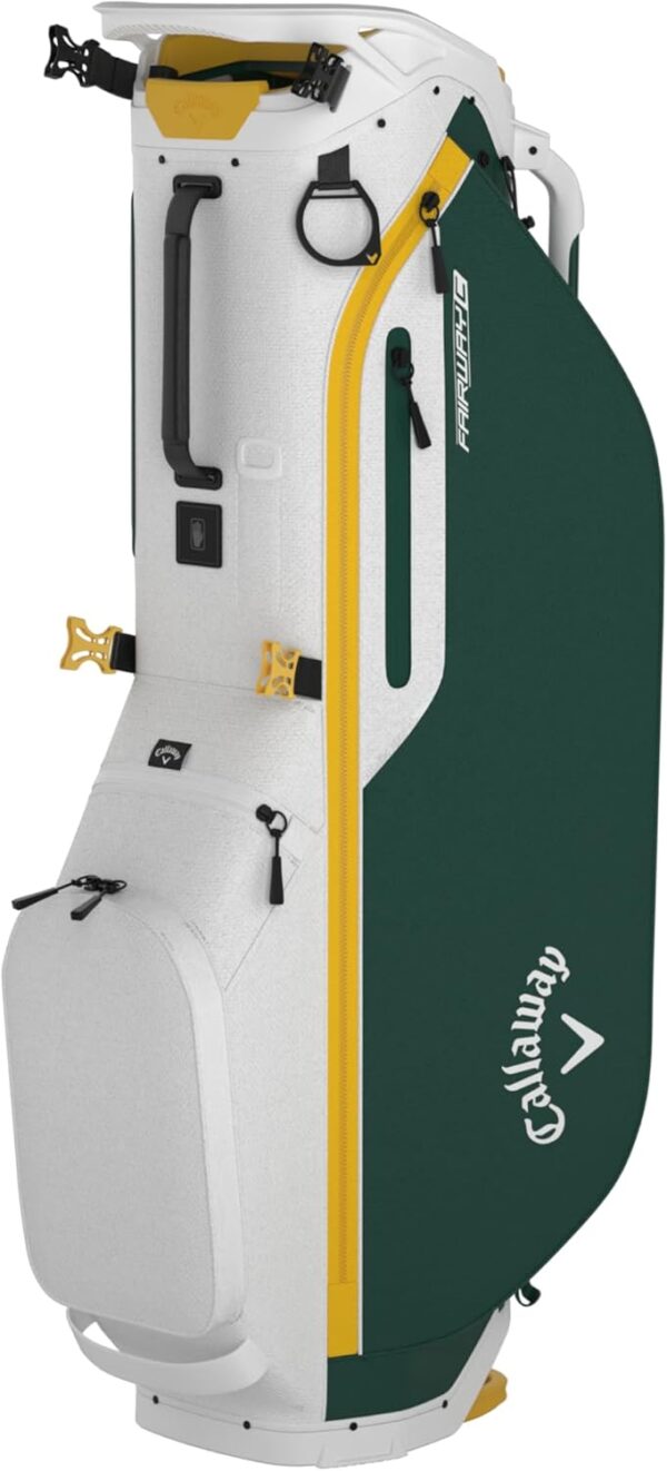Bolsa de golf para carro Callaway Fairway C Double  color Blanco/Verde Atlético/Dorado