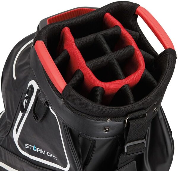 Bolsa de golf para carro Taylormade StormDry 2023  color negro/blanco/rojo - Imagen 4