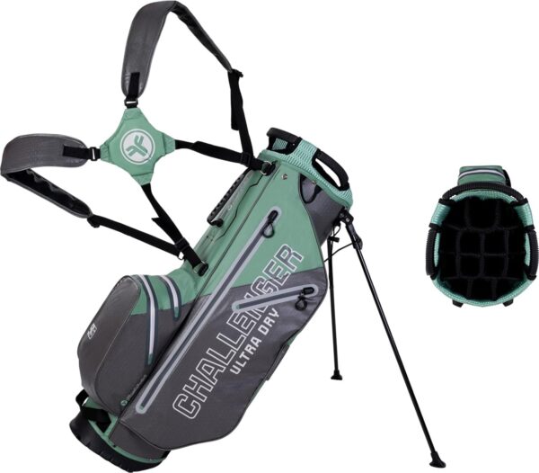 Bolsa de golf con tripode Fastfold Challenger impermeable, para carro color Green 1