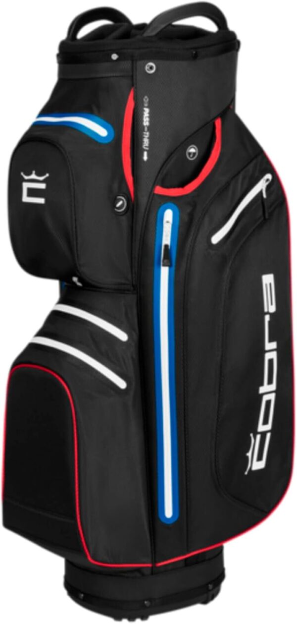 Bolsa de golf para carro Cobra UltraDry Pro impermeable color negro/azul eléctrico