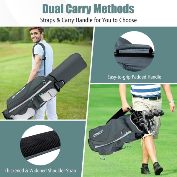 Bolsa de golf para carro Lifezeal Ultimate ligera color Gris - Imagen 4