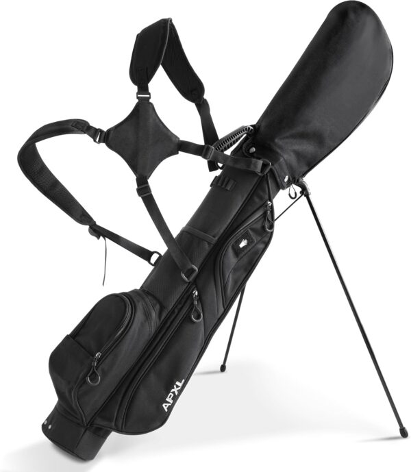 Bolsa de golf con tripode Apxl  impermeable, ligera, Pitch & Putt, tipo lápiz color Negro