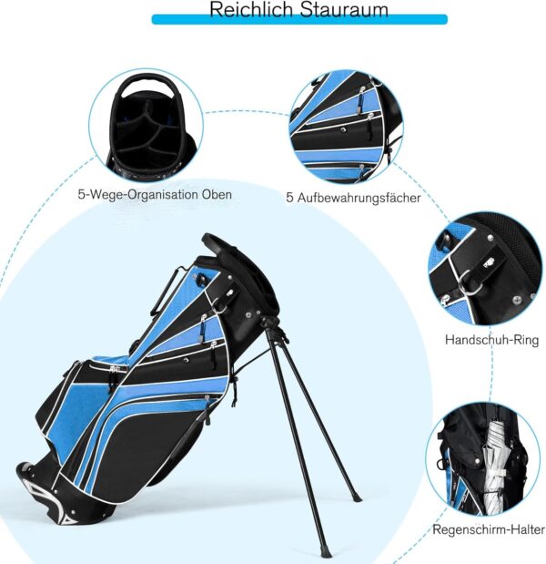 Bolsa de golf con tripode Gymax  impermeable color Azul - Imagen 4
