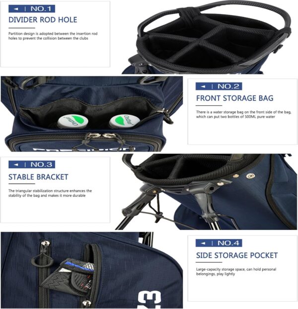Bolsa de golf con tripode Itals  ligera color gray - Imagen 5
