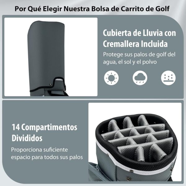Bolsa de golf para carro Costway   color Gris - Imagen 4
