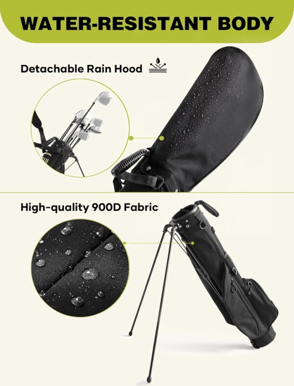 Bolsa de golf con tripode Apxl  impermeable, ligera, Pitch & Putt, tipo lápiz color Negro - Imagen 3