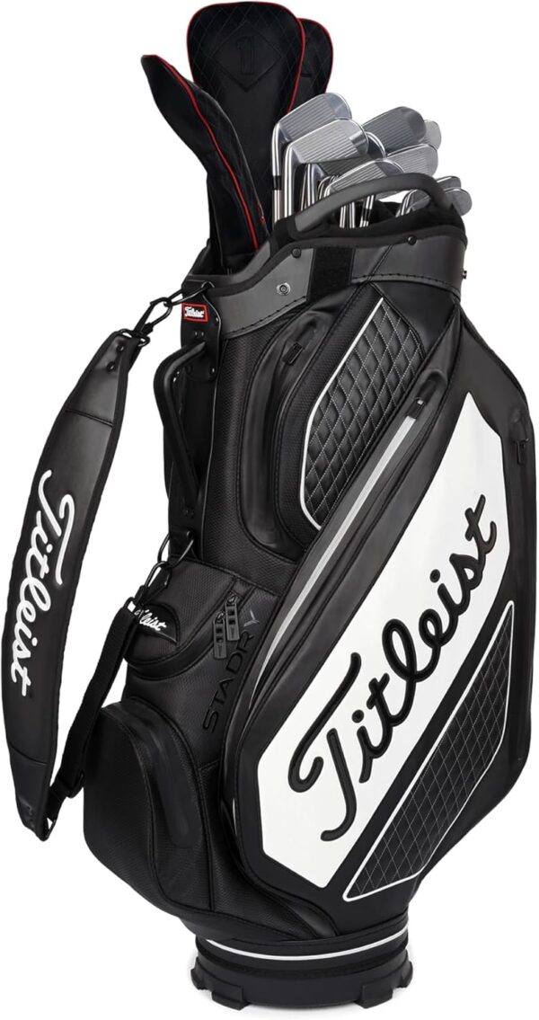 Bolsa de golf para carro Titleist Tour Series impermeable color BLACK/WHITE