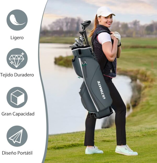 Bolsa de golf para carro Costway   color Gris - Imagen 3