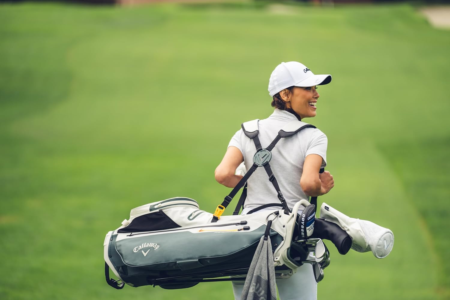 Bolsa de golf para carro Callaway Golf Fairway C HD impermeable color Charcoal/Houndstooth - Imagen 6