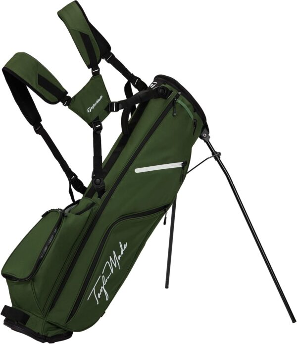 Bolsa de golf con tripode Taylormade Flextech Carry ligera, tipo lápiz color Verde oscuro