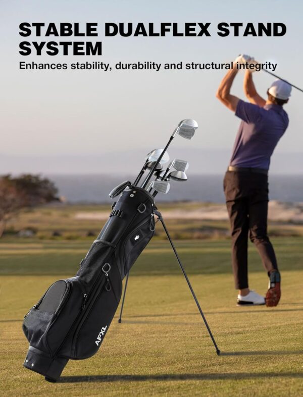 Bolsa de golf con tripode Apxl  impermeable, ligera, Pitch & Putt, tipo lápiz color Negro - Imagen 6