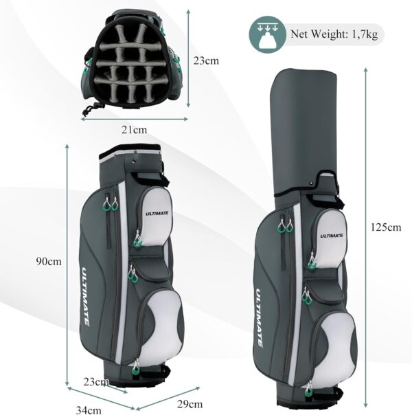 Bolsa de golf para carro Lifezeal Ultimate ligera color Gris - Imagen 6