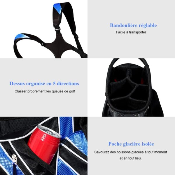 Bolsa de golf para carro Goplus   color Azul - Imagen 5