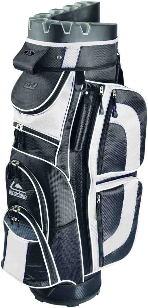 Bolsa de golf para carro Longridge   color Blanco y Negro