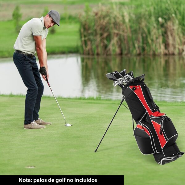 Bolsa de golf con tripode Costway  impermeable, para carro color Rojo - Imagen 7