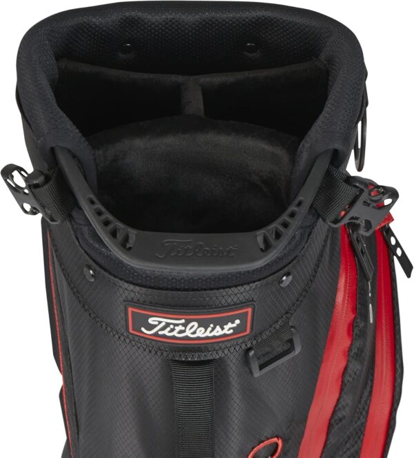 Bolsa de golf con tripode Titleist Players 4 impermeable, para carro color Negro/Negro/Rojo - Imagen 4