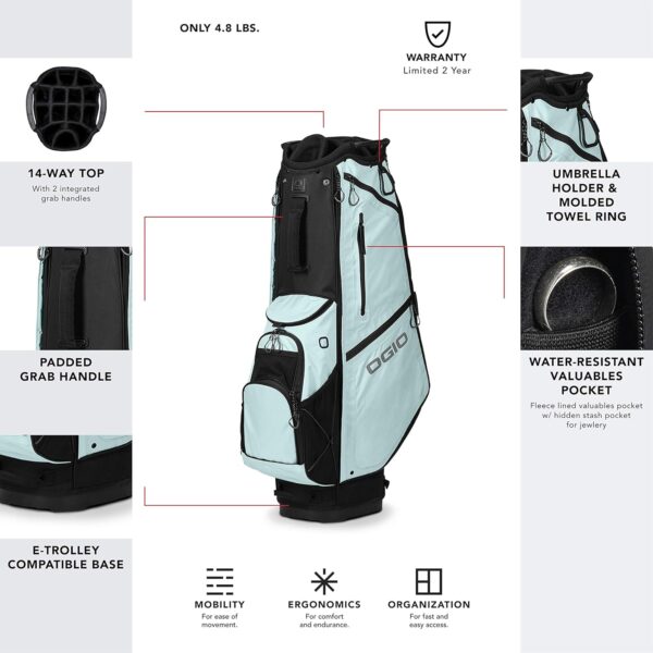 Bolsa de golf para carro Ogio XIX 2020 impermeable color Acqua - Imagen 3