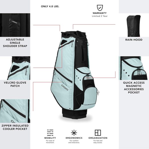 Bolsa de golf para carro Ogio XIX 2020 impermeable color Acqua - Imagen 2