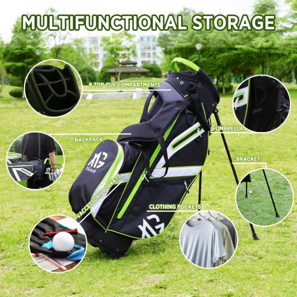 Bolsa de golf con tripode Xdrivemax  para carro color Verde/Negro - Imagen 3