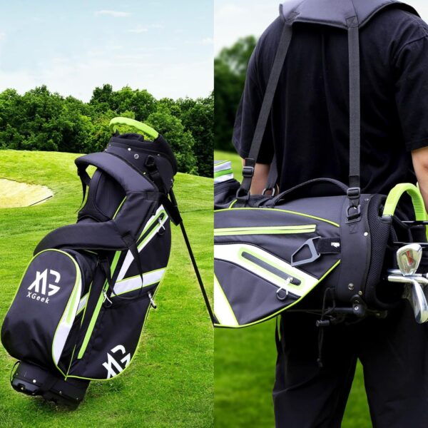 Bolsa de golf con tripode Xdrivemax  para carro color Verde/Negro - Imagen 7