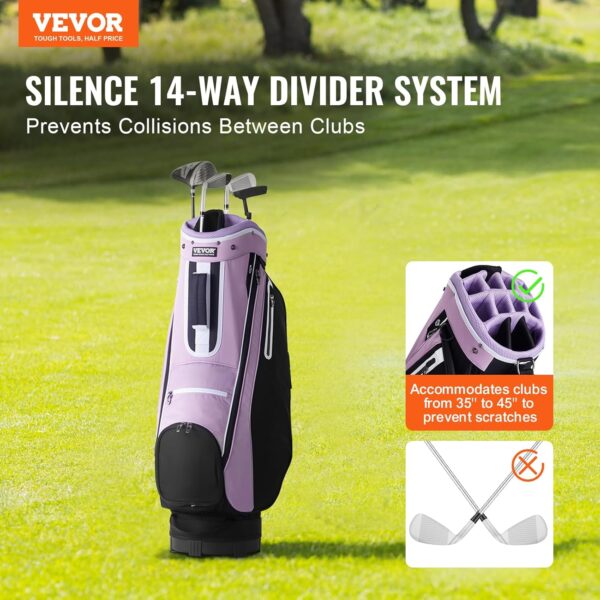 Bolsa de golf para carro Vevor  impermeable, mujer color Negro Y Morado - Imagen 2