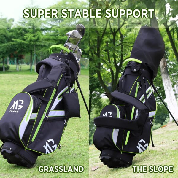 Bolsa de golf con tripode Xdrivemax  para carro color Verde/Negro - Imagen 4