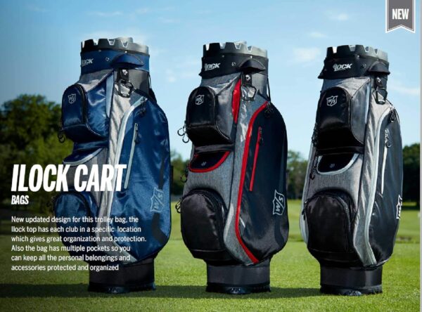 Bolsa de golf para carro Wilson iLock impermeable color negro/gris/blanco - Imagen 2