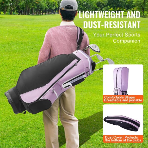 Bolsa de golf para carro Vevor  impermeable, mujer color Negro Y Morado - Imagen 5