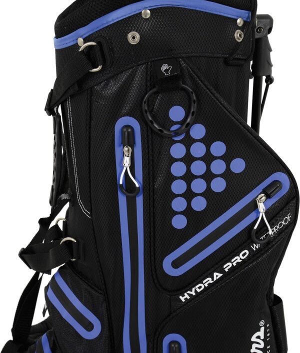 Bolsa de golf con tripode Ben Sayers Hydra Pro impermeable, para carro color negro y morado - Imagen 5