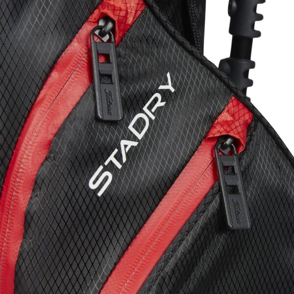 Bolsa de golf con tripode Titleist Players 4 impermeable, para carro color Negro/Negro/Rojo - Imagen 6